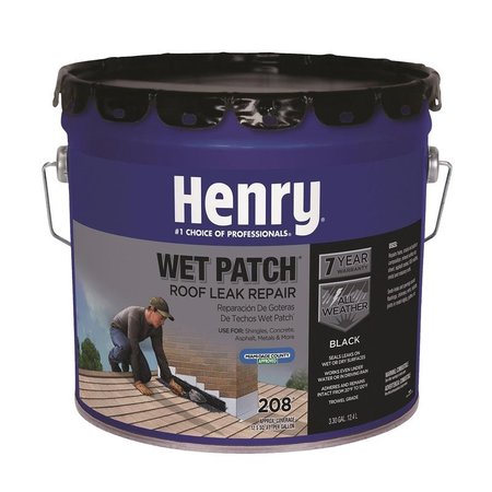 WET PATCH Henry Smooth Black Asphalt AllWeather Roof Cement 33 gal HE208061